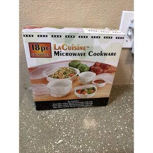 18 Piece Microwave Cookware Set, White